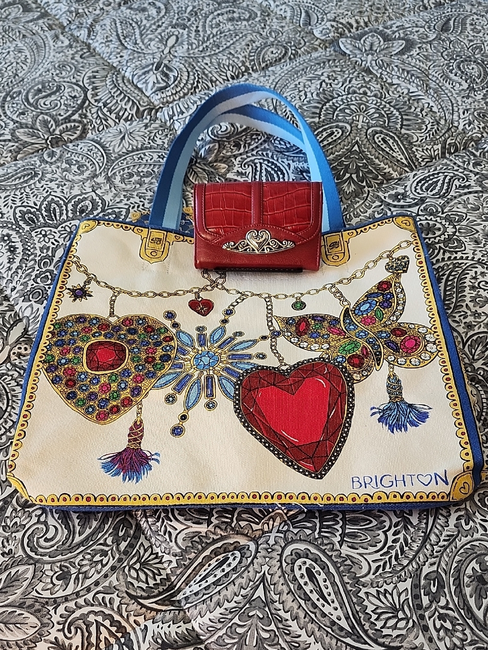 Brighton Glittering Love Tote w/Free Wallet